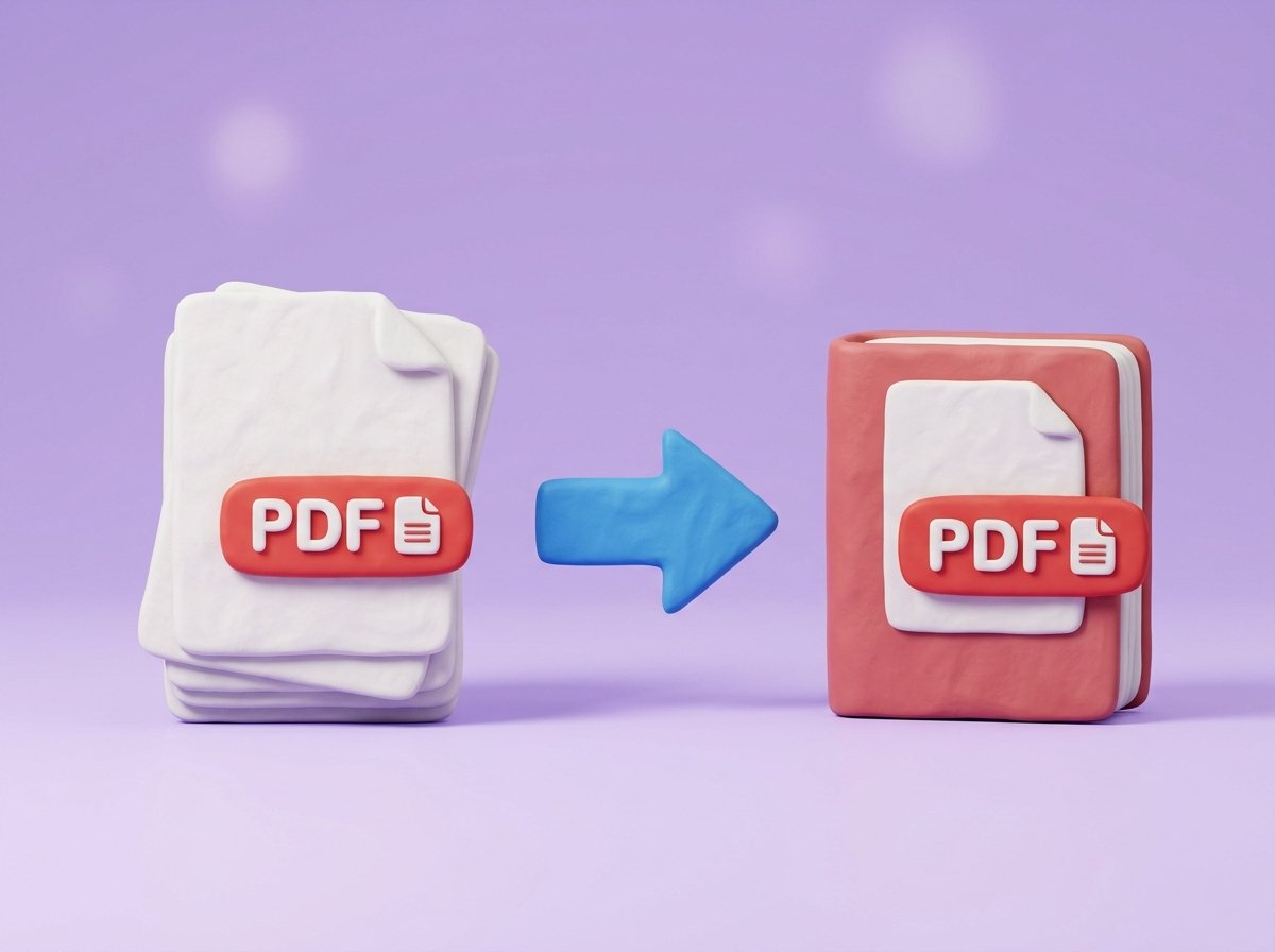 How to Merge PDF Files 3D Illustration